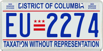 DC license plate EU2274