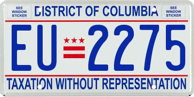 DC license plate EU2275