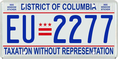 DC license plate EU2277