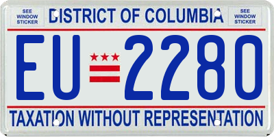 DC license plate EU2280