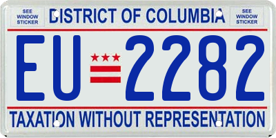 DC license plate EU2282