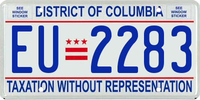 DC license plate EU2283