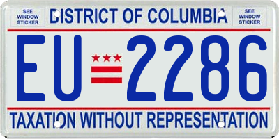 DC license plate EU2286