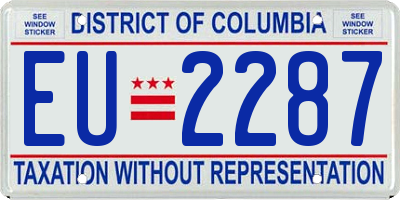 DC license plate EU2287