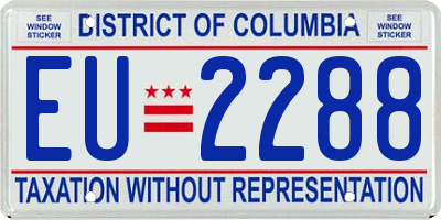 DC license plate EU2288