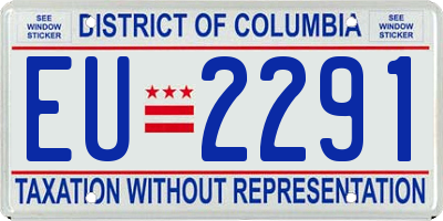 DC license plate EU2291