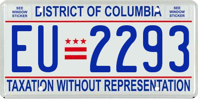DC license plate EU2293
