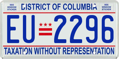 DC license plate EU2296