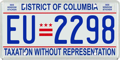 DC license plate EU2298