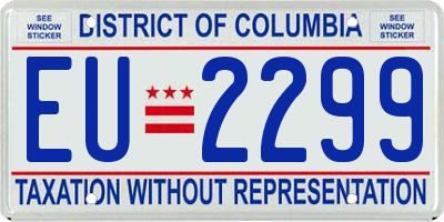 DC license plate EU2299