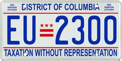 DC license plate EU2300