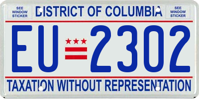 DC license plate EU2302