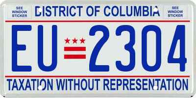 DC license plate EU2304