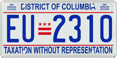 DC license plate EU2310