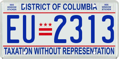 DC license plate EU2313