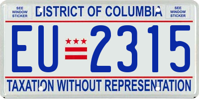 DC license plate EU2315