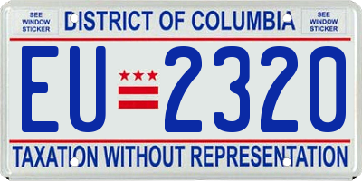 DC license plate EU2320