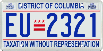 DC license plate EU2321