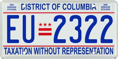 DC license plate EU2322