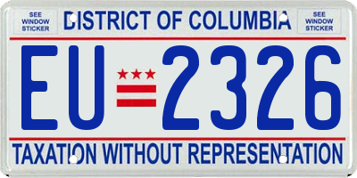DC license plate EU2326