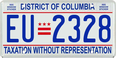DC license plate EU2328