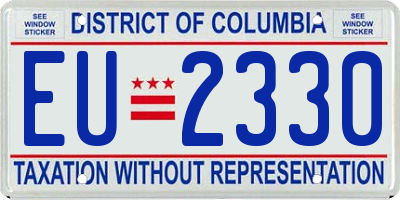 DC license plate EU2330