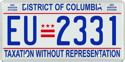 DC license plate EU2331
