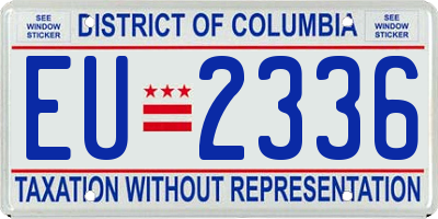 DC license plate EU2336