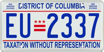 DC license plate EU2337