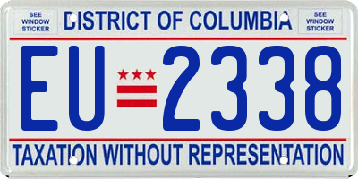 DC license plate EU2338