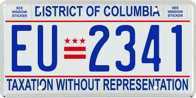 DC license plate EU2341