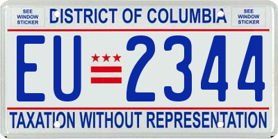DC license plate EU2344