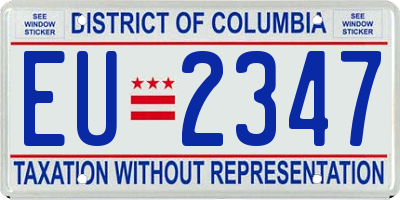 DC license plate EU2347