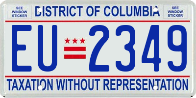 DC license plate EU2349
