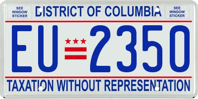 DC license plate EU2350