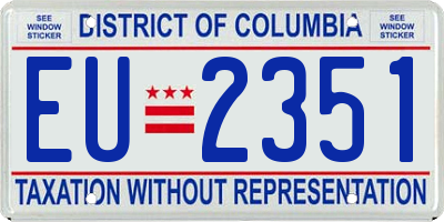 DC license plate EU2351