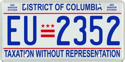 DC license plate EU2352
