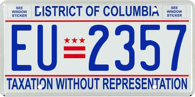 DC license plate EU2357