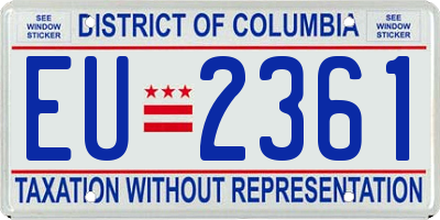 DC license plate EU2361