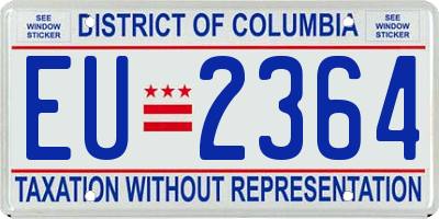 DC license plate EU2364