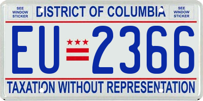 DC license plate EU2366