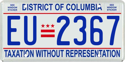 DC license plate EU2367