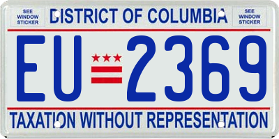 DC license plate EU2369