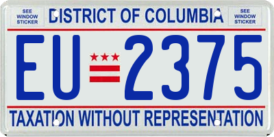 DC license plate EU2375