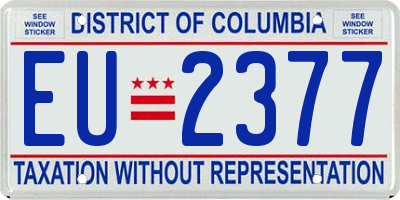DC license plate EU2377