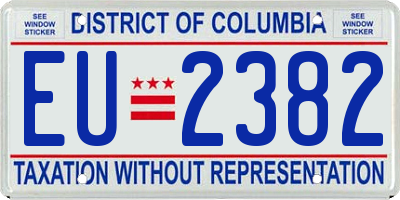 DC license plate EU2382