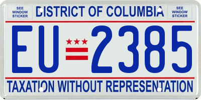 DC license plate EU2385