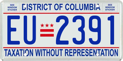 DC license plate EU2391