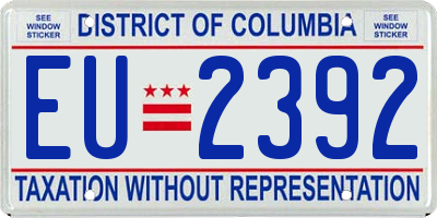 DC license plate EU2392