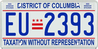 DC license plate EU2393